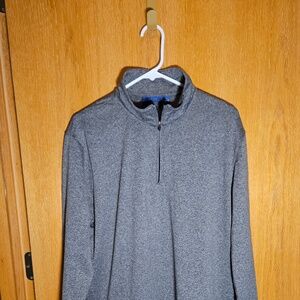 Apt. 9 1/4 zip Shirt Men's Size L Heather Gray Good